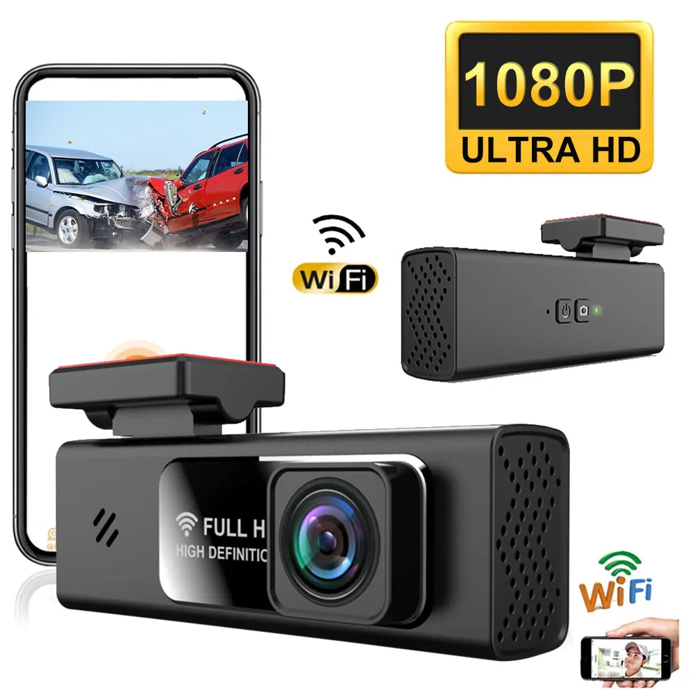 

1080P HD Car Dash Cam Driving Recorder USB Powered 140° Car DVR Camera Night Vision WiFi Loop Recording 24H Parking Monitoring