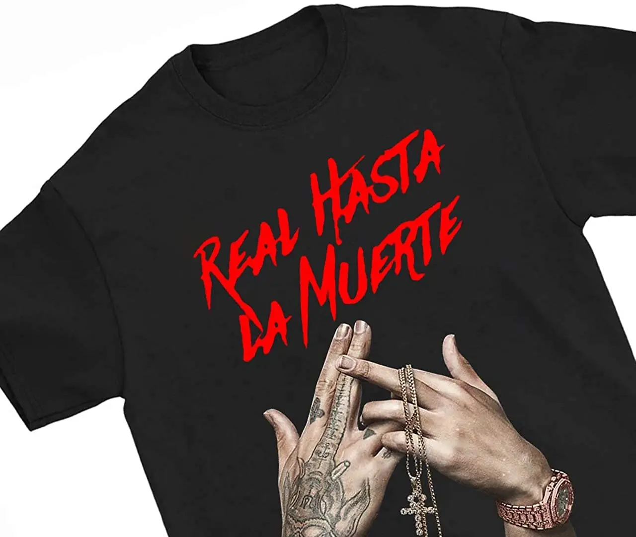 Real Hasta La Muerte Rapper Anuel Fashionable T Shirt. Short Sleeve 100%  Cotton Casual T-shirts Loose Top Size S-3xl - T-shirts - AliExpress