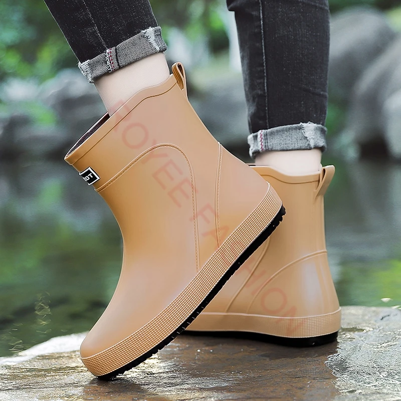 2024 New work shoes for Men Rain Boots Waterproof Shoes Flat Clogs Garden Shoes Kitchen Shoes kitchen chef boots zapatos size 49