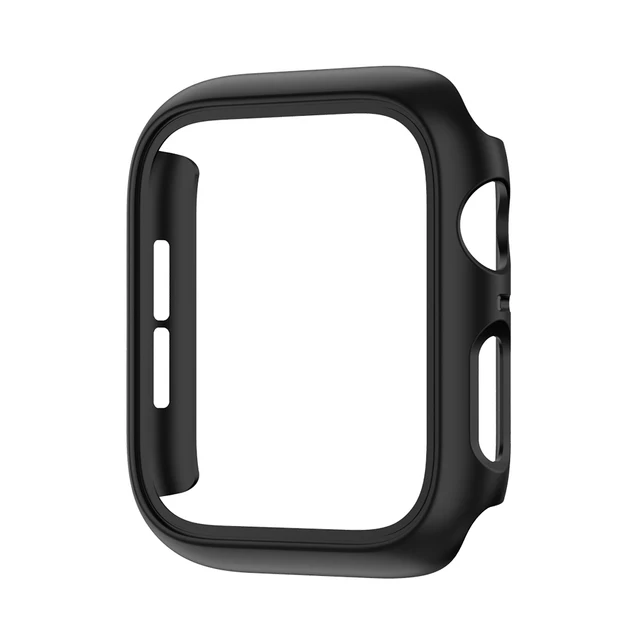 Cover for Apple Watch Case 45mm 41mm 44mm 40mm 42mm 38mm Accessories PC Protector bumper iWatch for Iwatch Series 7 SE 6 5 4 3 2 Black