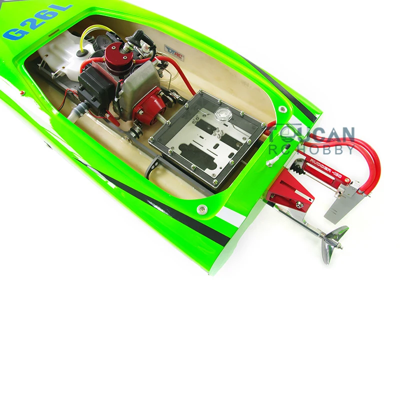 DTRC G26L Fiber Glass Gasoline ARTR-RC Boat Radio Servo Racing 26CC Speedboat Model Boy Toys Gifts THZH0247 4