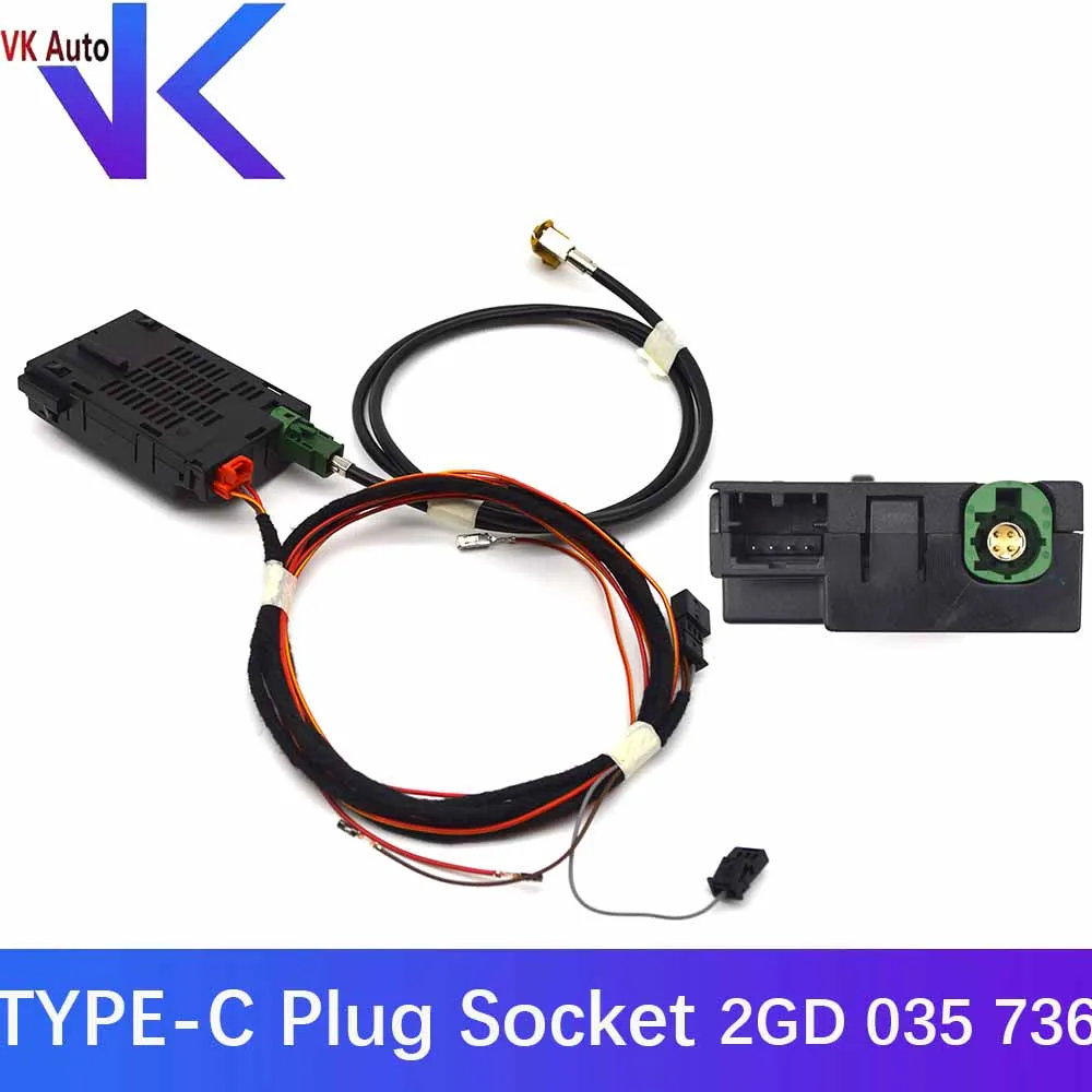 

Для VW ID4 ID6, для Skoda TYPE-C, штепсельная розетка 11D 035 736 11D035736 2GD 035 736 2GD035736
