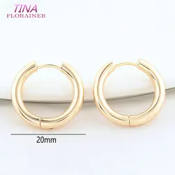 Gold Tone Stainless Steel Hoop Earrings for Jewelry Making Supplies (Gold Color 20MM)