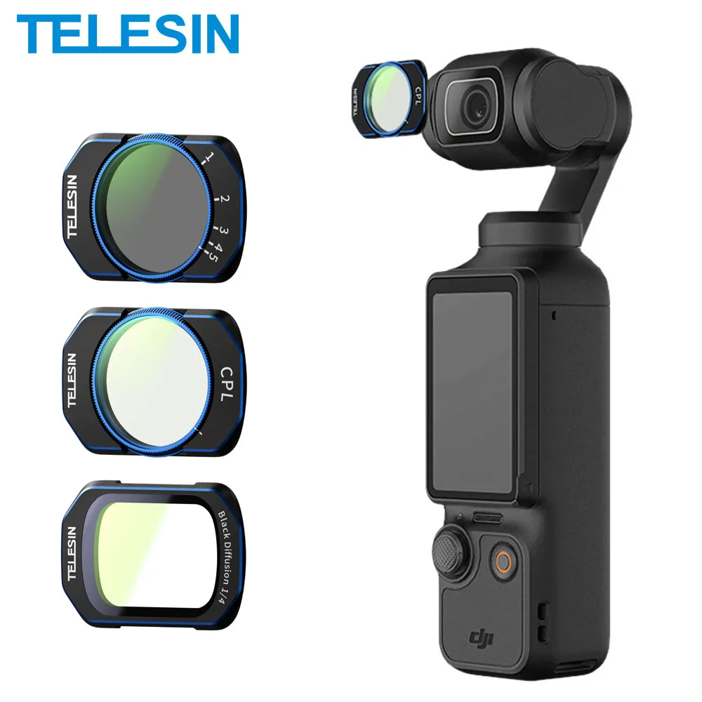 텔레신 렌즈 필터 키트 세트 (DJI Pocket 4, Pocket 3용) CPL N..