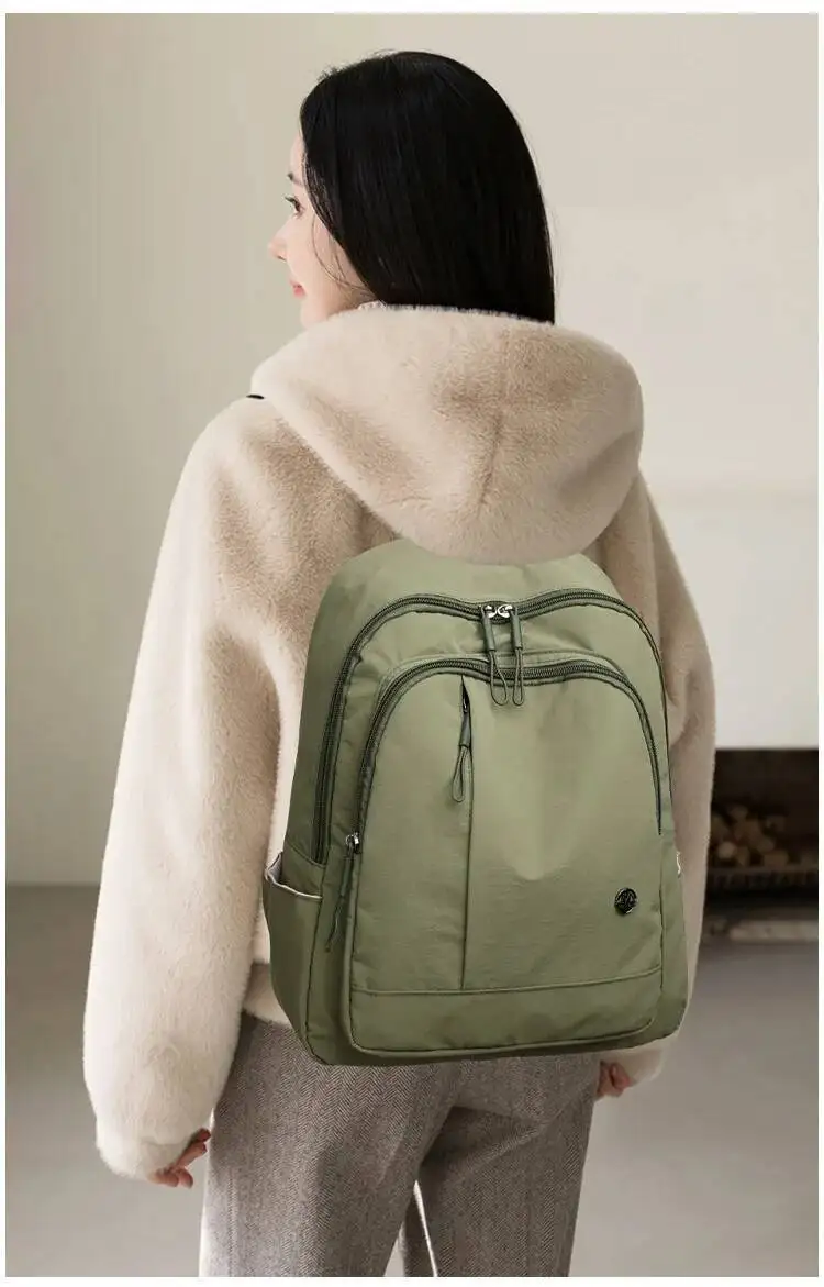 Neue Casual Mode Einfache Oxford Tuch Vielseitig Große Kapazität Multi Schichten Doppel Schulter Taschen frauen Leichte Rucksack – Detail 15