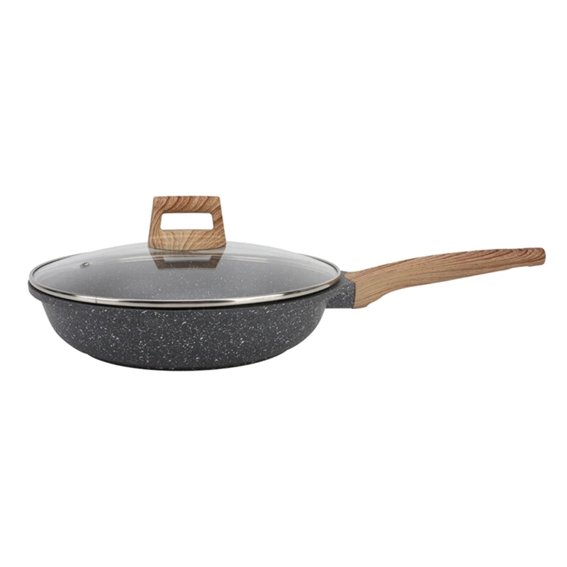 

Korean Frying Pan Non-Stick 28Cm Maifan Stone Smokeless Aluminum Wok Fried Egg Steak Marble Coating