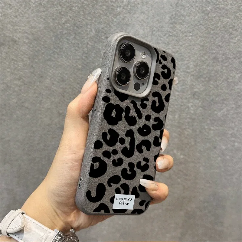Classic Black Pink Leopard Pattern Phone Case Cover