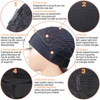 YARRA – perruque brésilienne Remy 100% naturelle, cheveux crépus bouclés, bandeau, densité 180%, entièrement faite à la Machine, pour femmes noires 4