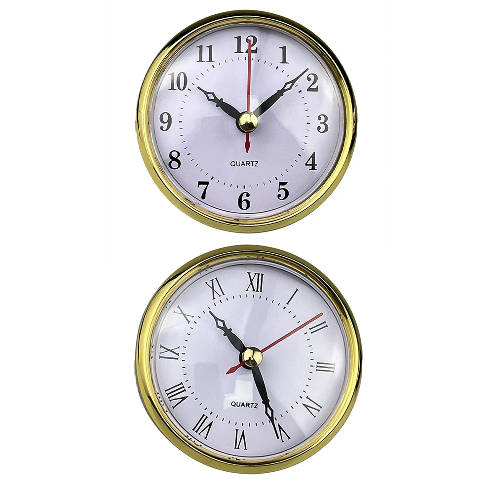 80MM Quartz Clock Insert Movement for DIY Projects with Arabic Numerals and Rubber Gasket for Crafts and Replacements