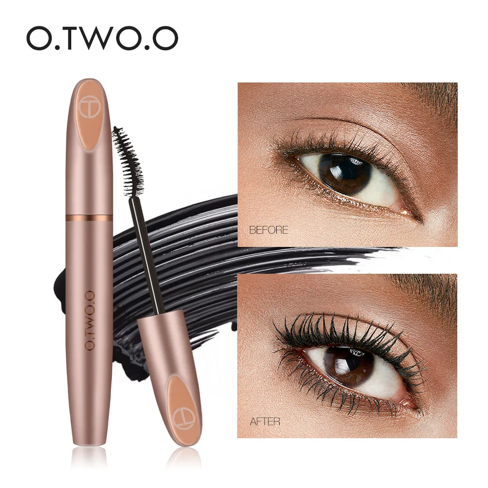 

O.TWO.O Micro Fibers Mascara Long&Curly, Waterproof, Sweat-proof, 24 Hours Long-lasting and Non-smudge Black Mascara