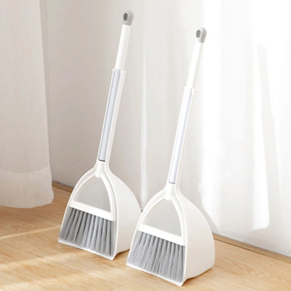 Broom Dustpan Lightweight Small and Detachable Toy Plastic Kids Pretend Play Toys 4