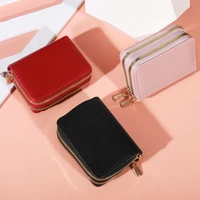 Women Zipper Short Style Purse LycheePattern Fashion Large Capacity Multi CaroSlot Coin Purse With Zipper - Image 4