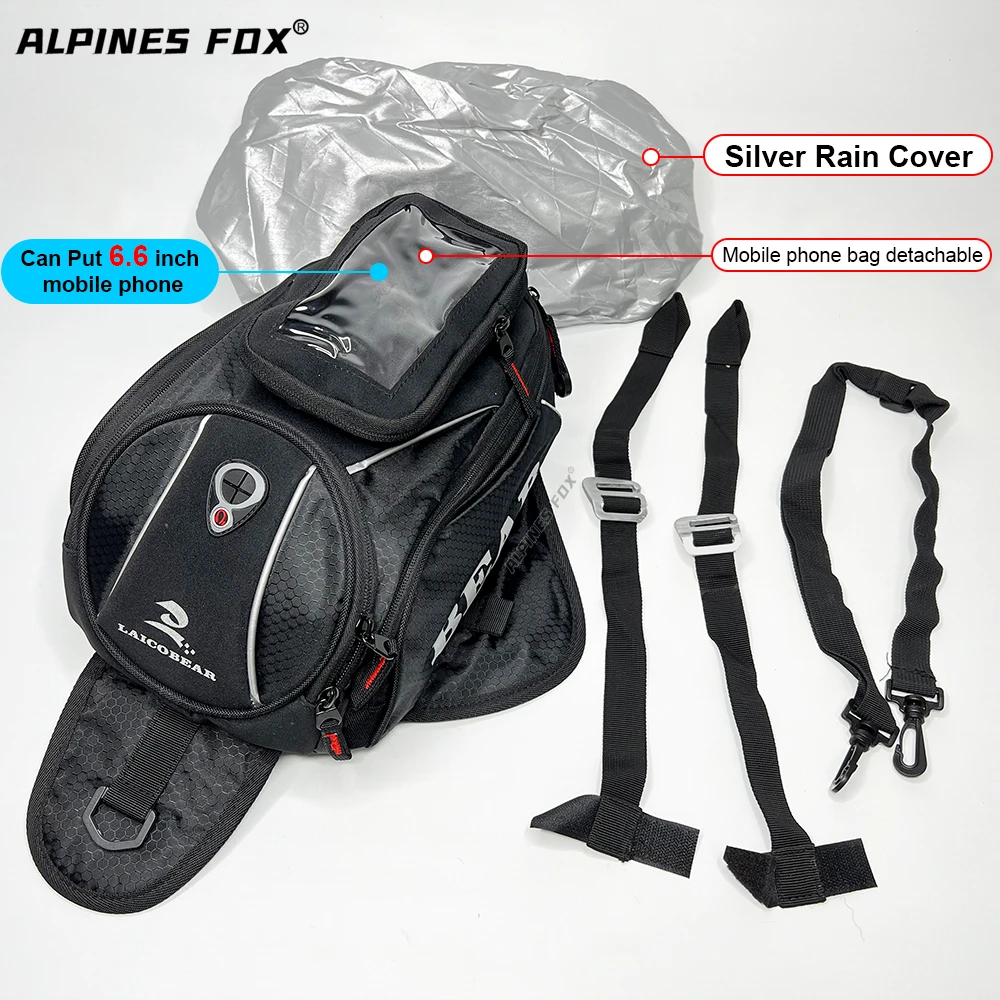 Bolsa de para motocicleta, bolsa de combustible y aceite Moto, correas fijas magnéticas para SILLÍN de Moto, equipaje, GPS, teléfono, maleta con pantalla grande, novedad de 2021| | - AliExpress