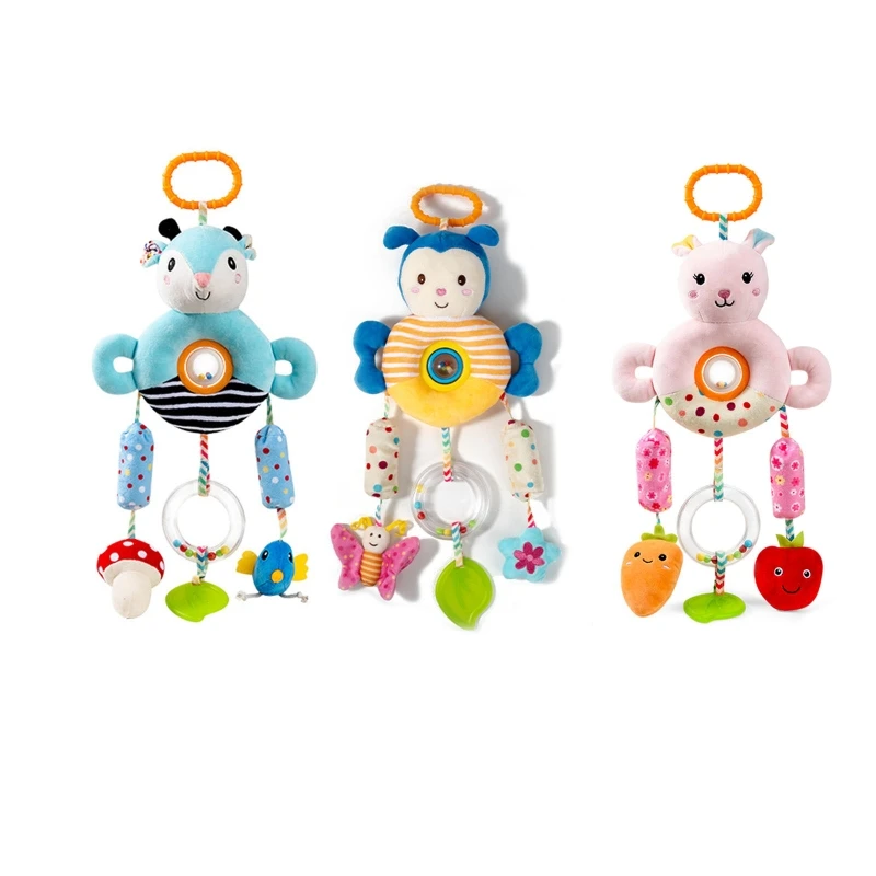 

4XBD игрушка-коляска с рисунком пчелы, кролика, лося, детская кроватка, игрушки, подвесные погремушки, игрушки для маленьких и