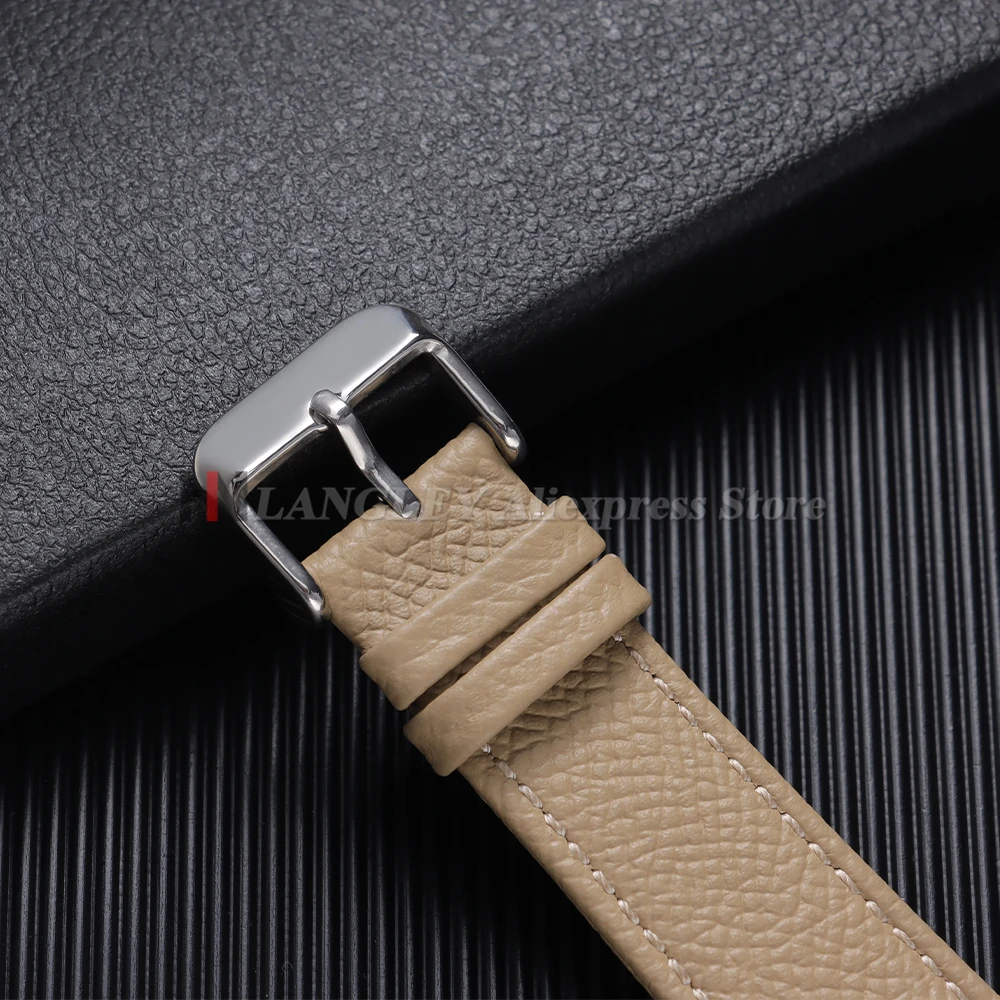 Epsom Leather Quick Release Watch Strap with Handmade Palm Pattern