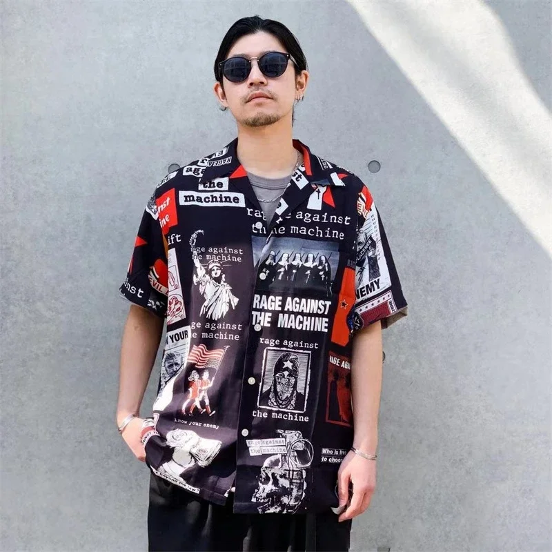 

Гавайская рубашка Kanye West для мужчин и женщин, топовая белая, черная, красная, вакко-Мария