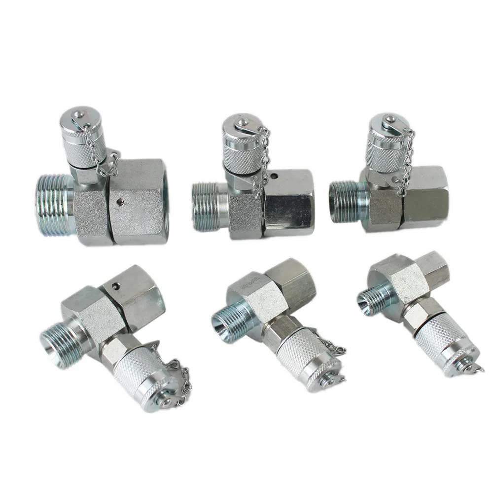 

BSPP 6 Pack Hydraulic Swivel Run Tees Coupling Set Tee Connectors for Excavator Construction Heavy Duty Machinery