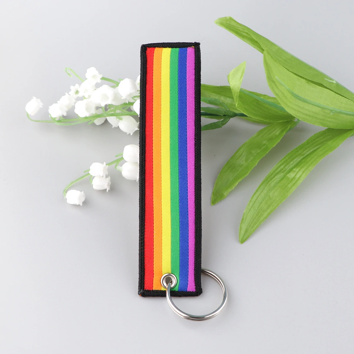 Lgbtプライドトランスジェンダー虹キーチェーンオートバイキーリング