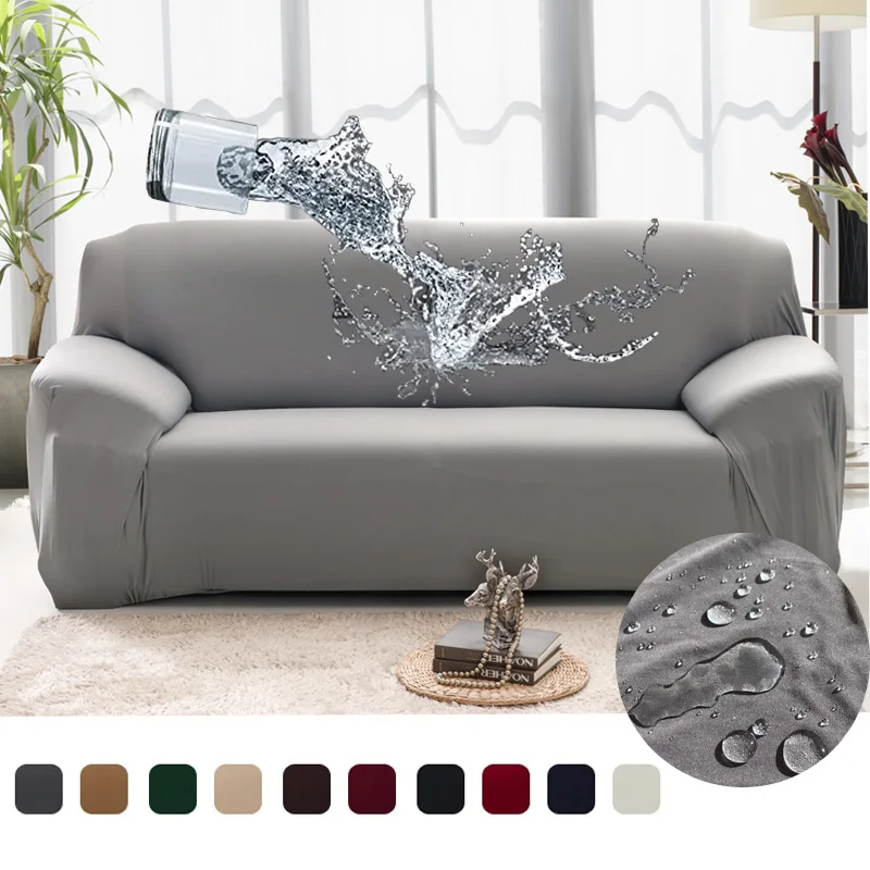 1/2/3/4 Seats sofa Couch Cover Waterproof Elastic Corner Sofa Covers L ...