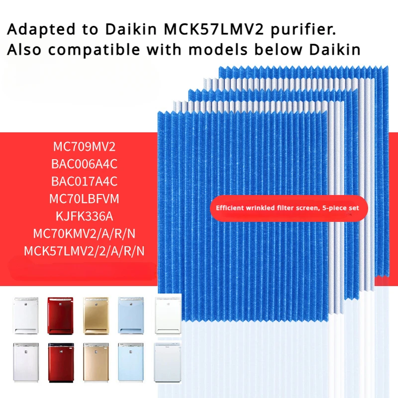

Adapted To Daikin Air Purifier Filter MC70K/MCk57/FK336/006a4c/75L Folded Filter Element