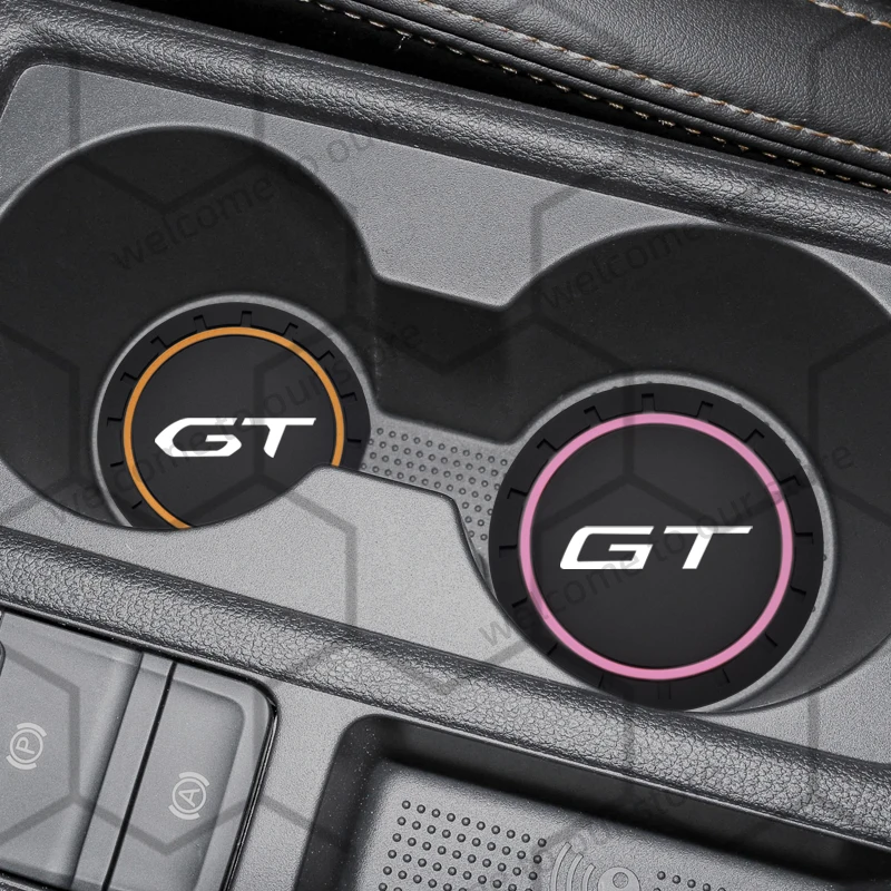 2개 세트 GT 5008 2008 206 306 307 RCZ 508 208 407 107 엠블럼 자동차 컵홀더 논슬립 패드 자동차 내부 액세서리
