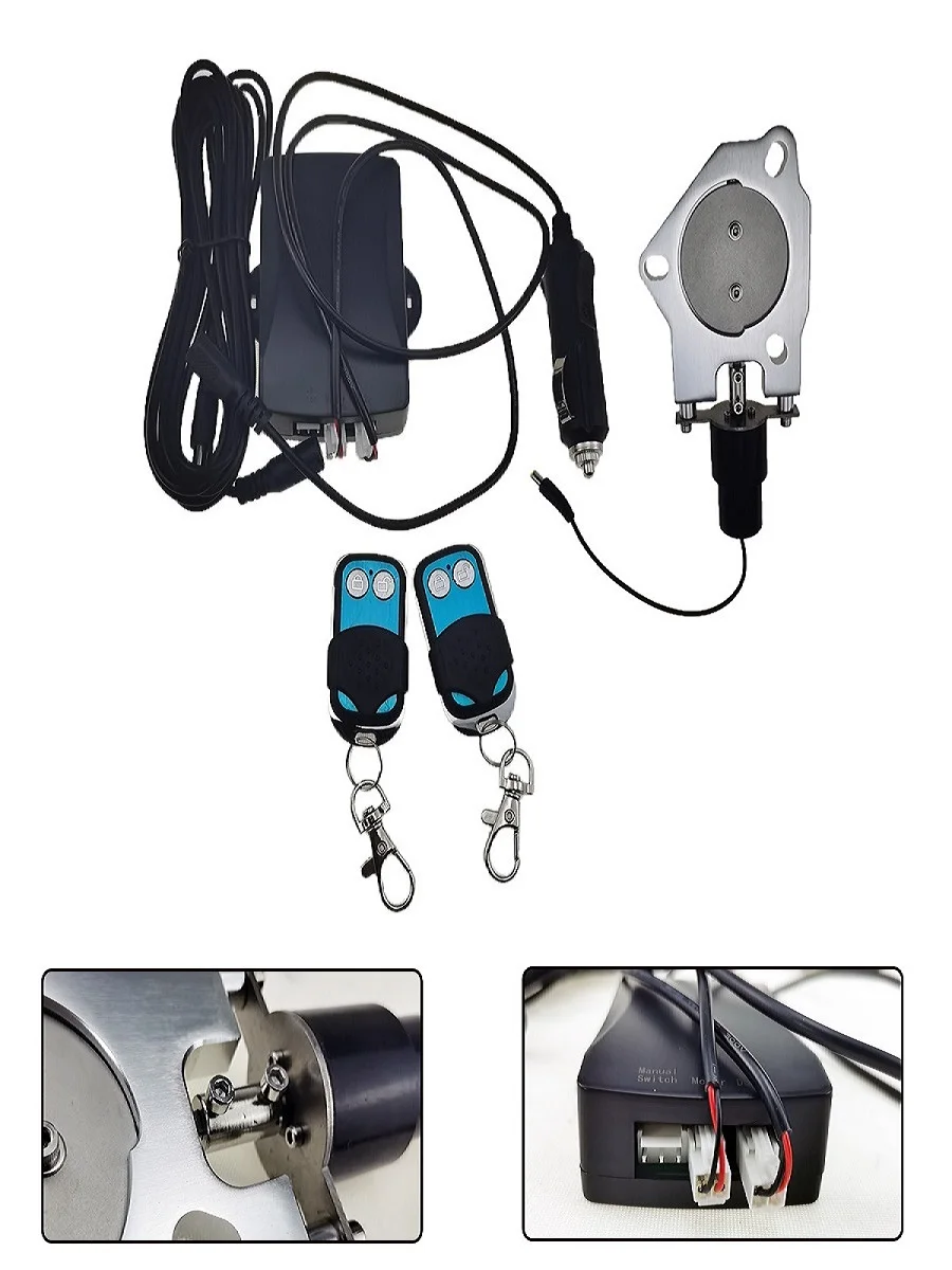 Electric Remote Switch 2.0" 2.25" 2.5" 3.0" Stainless Steel Headers Electric Exhaust Cut Out Valve Cut Out Kit,exhaust assembly