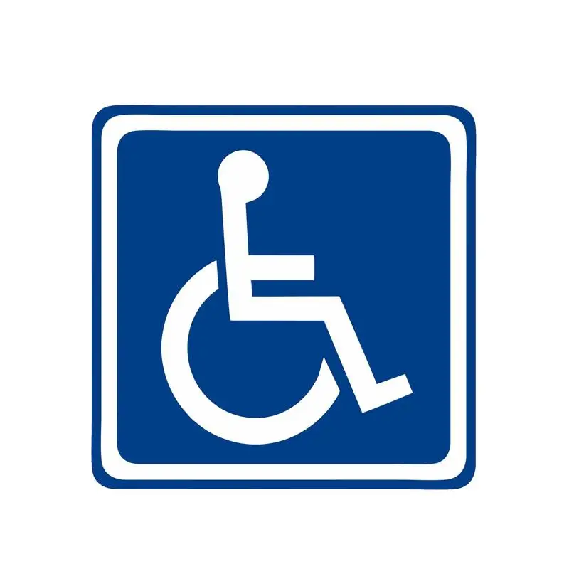 

Small Town 13CM*13CM Fashion Disabled Sign Disability Mobility Car Parking PVC Car Sticker Decal 11-00094