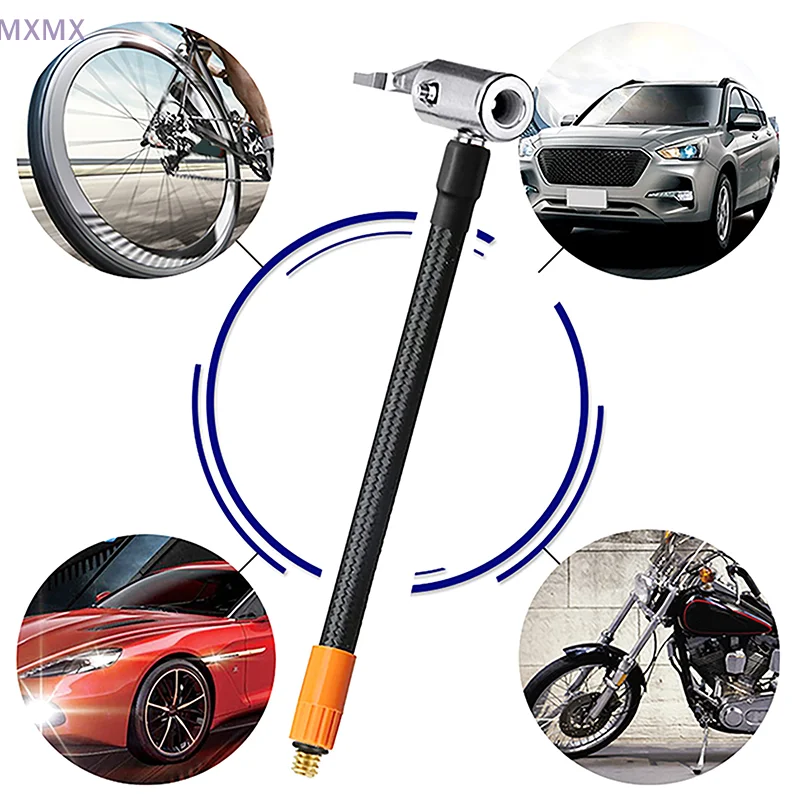 30/50cm Tire Inflation Hose M6 Locking Air Chuck Standard Tire Valve Fine Thread Adapter