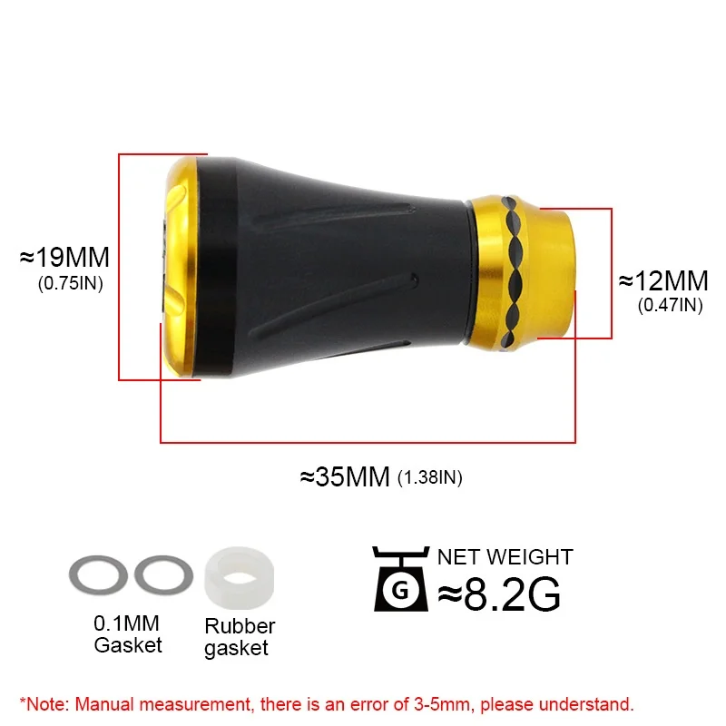 Aluminum Alloy Modified Fishing Wheel Grip Fishing Reel Handle Reel Power Knob Replacement Lightweight Power Knob Handle fishing tackle accessory