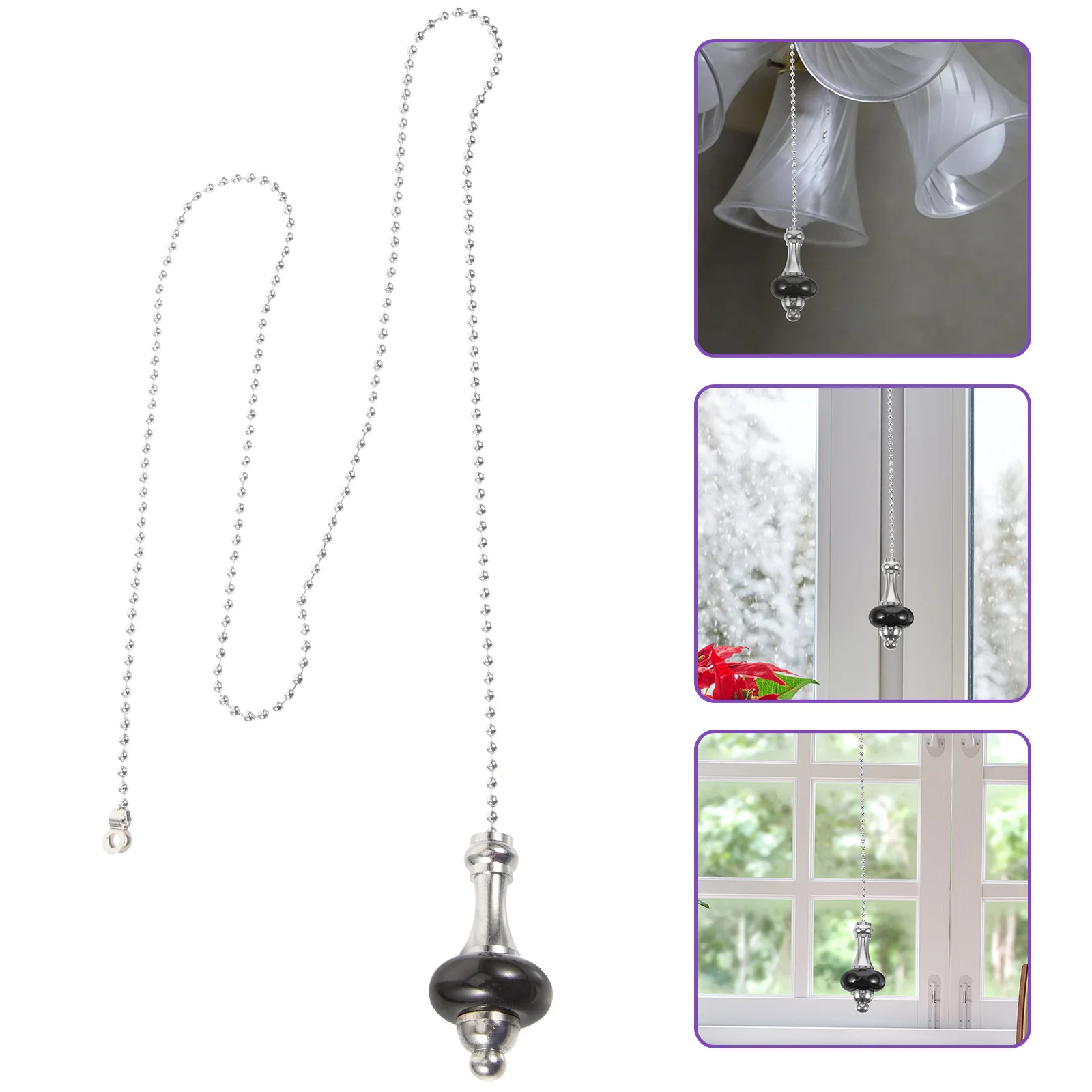 Fan Light Pendant Decor Beaded Pull Chain Pulls Accessories Chandelier Extension Chains Decorative Copper Pulling