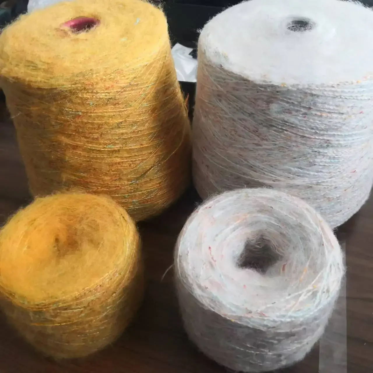 Immitation Mohair Wool Yarn for Knitting Soft Plush DIY Sweater Scarf, Crochet Thread, Puffy Rainbow Color, Freeship, 50g/Ball 5