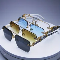 Fashion Rimless Sunglasses Men Women Populare Frameless Sun Glasses Male Female Classic Small Square Summer Traveling Shades 6
