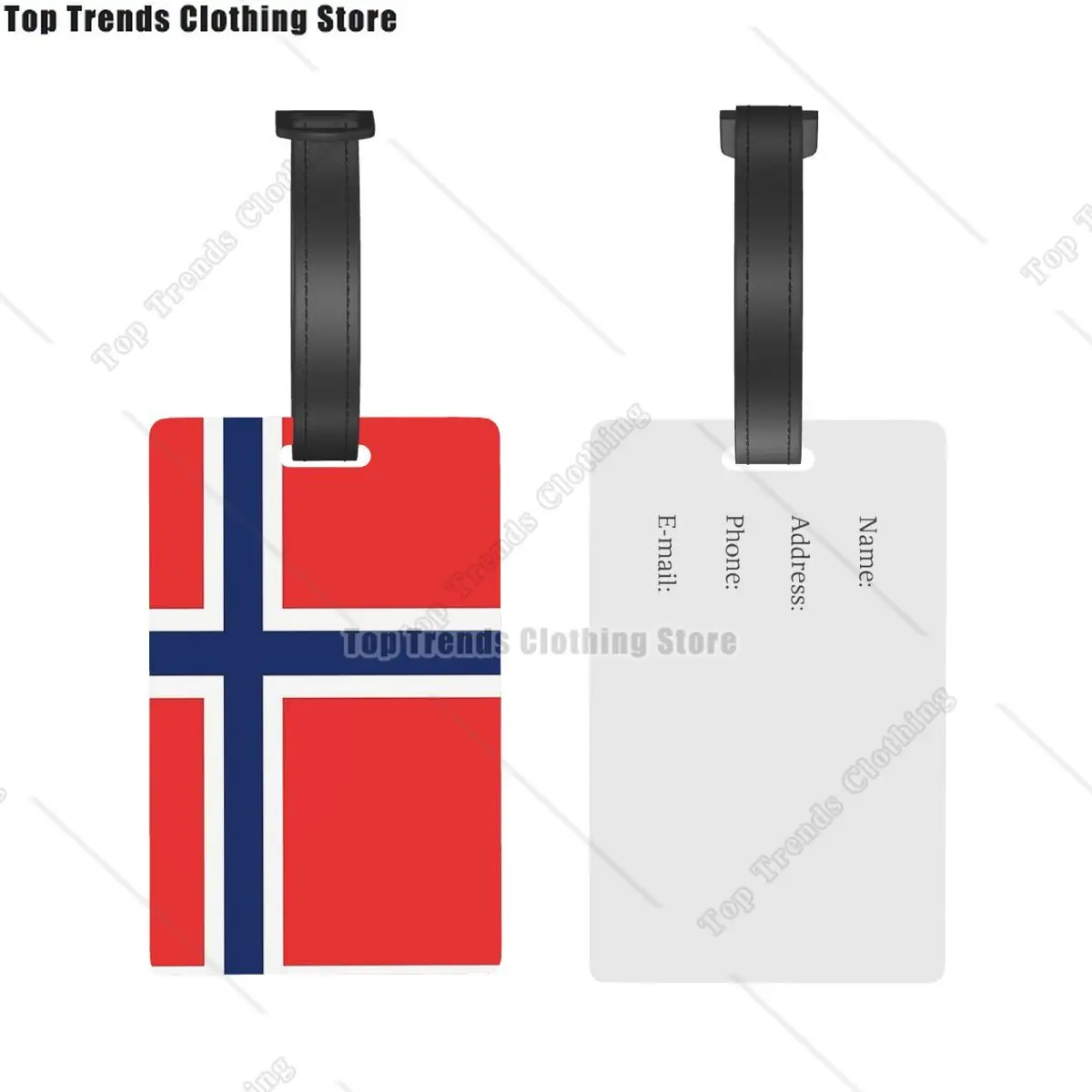 Norway Flag Luggage Tags Suitcase Accessories Travel PVC Cute Baggage Boarding Tag Portable Label Holder ID Name Address