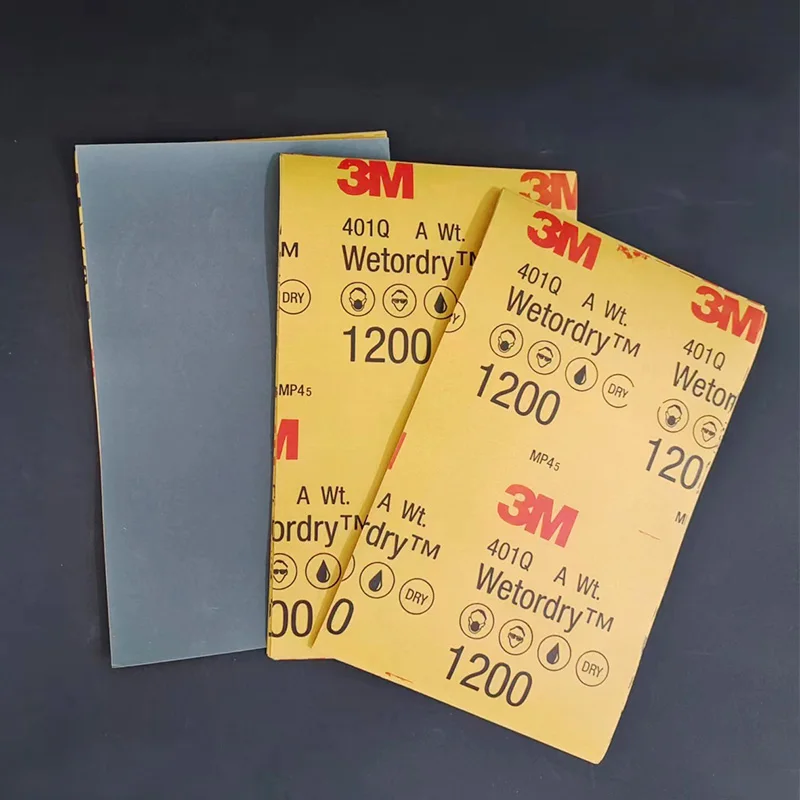 Sandpaper 139mm*228mm 1200 Mesh Silicon Carbide Grinding Car Polishing Paint Primer Coating Abrasive 3M 401Q