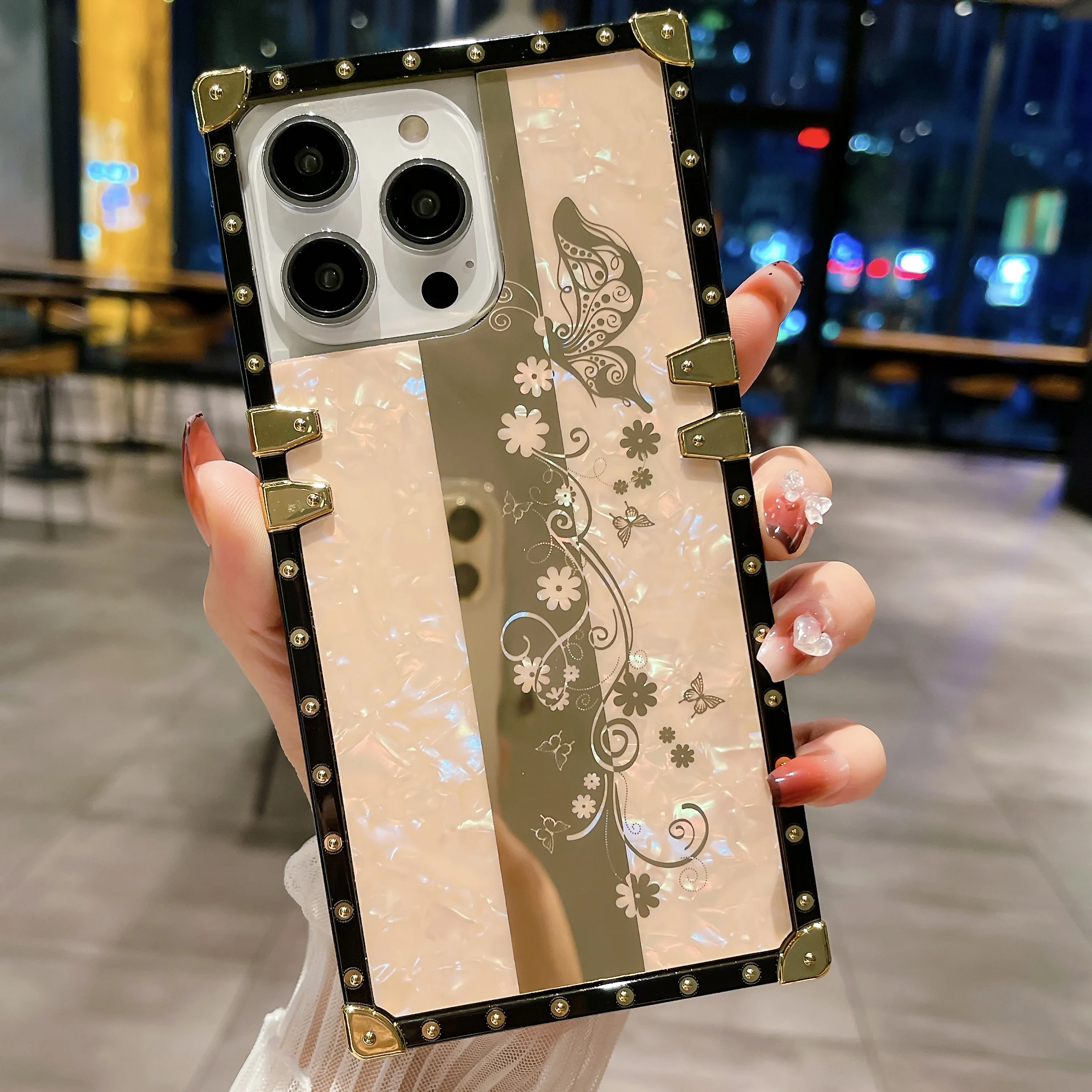 Чехол С Рисунком бабочки для Samsung S23Ultra S21 S30 S22 S22P S23 S23P A53 A33 Note10Plus Note20Pro, квадратный мягкий чехол