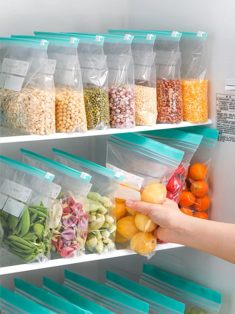 Joybos Food Grade Storage Bag Reusable Freezer Bag Storage Container  Ziplock Bags Thickened Dense Bag Kitchen