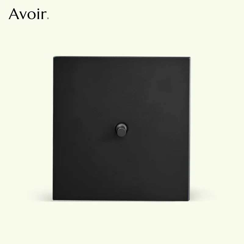 

Avoir Retro Toggle Switch Black Power Socket With Type-C Charging Port Wall Light Switches Stainless Steel Dual EU French Outlet