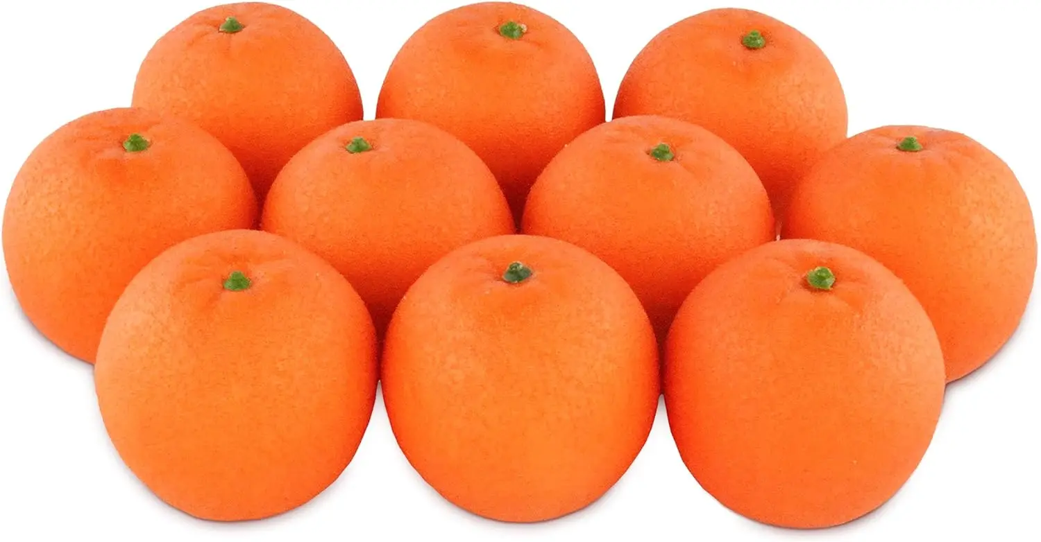 Artificial Lifelike Simulation Orange Set 10Pcs Fake Fruit House Kitchen Party Decoration