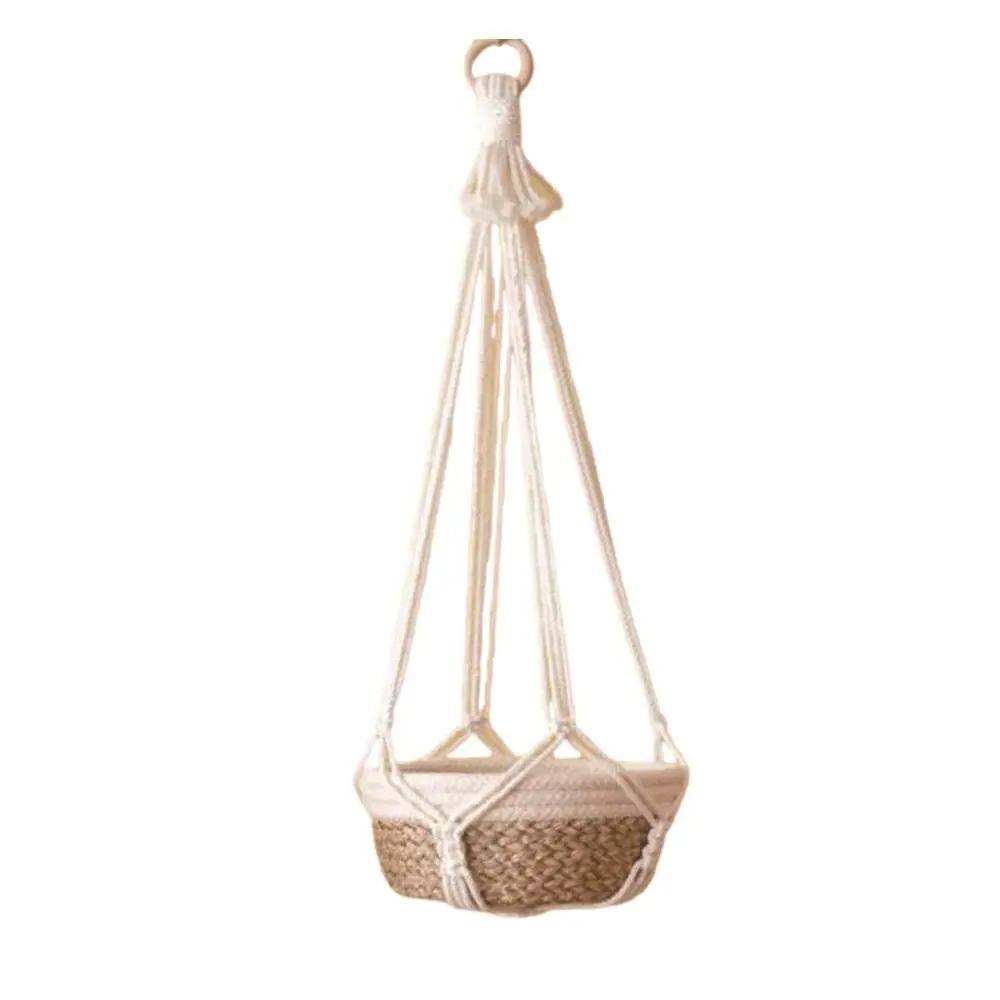 Chic Macrame Hanging Plant Holder for Floral and Garden Decor