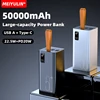 Large Capacity 50000mAh Power Bank Portable 20000mAh USB C Fast Charging Mobile External Spare Battery For iPhone Samsung Xiaomi 6