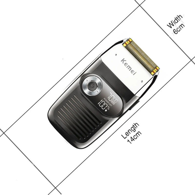 Kemei Rechargeable Hair Shaver For Men Beard Electric Shaver Face Electric Razor Men's Bald Head Shaving Machine Wet Dry electric shaver hair trimmer electric razor rotary shaver