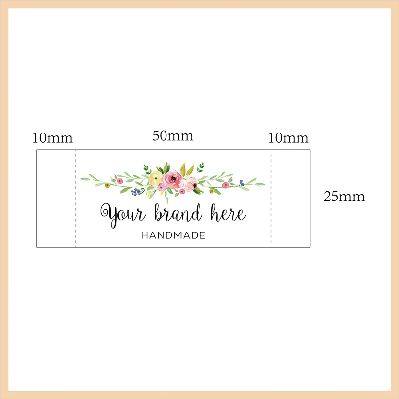 Clothing Twill Labels Personalized Wedding Labels 25x70mm Sewing Accessories