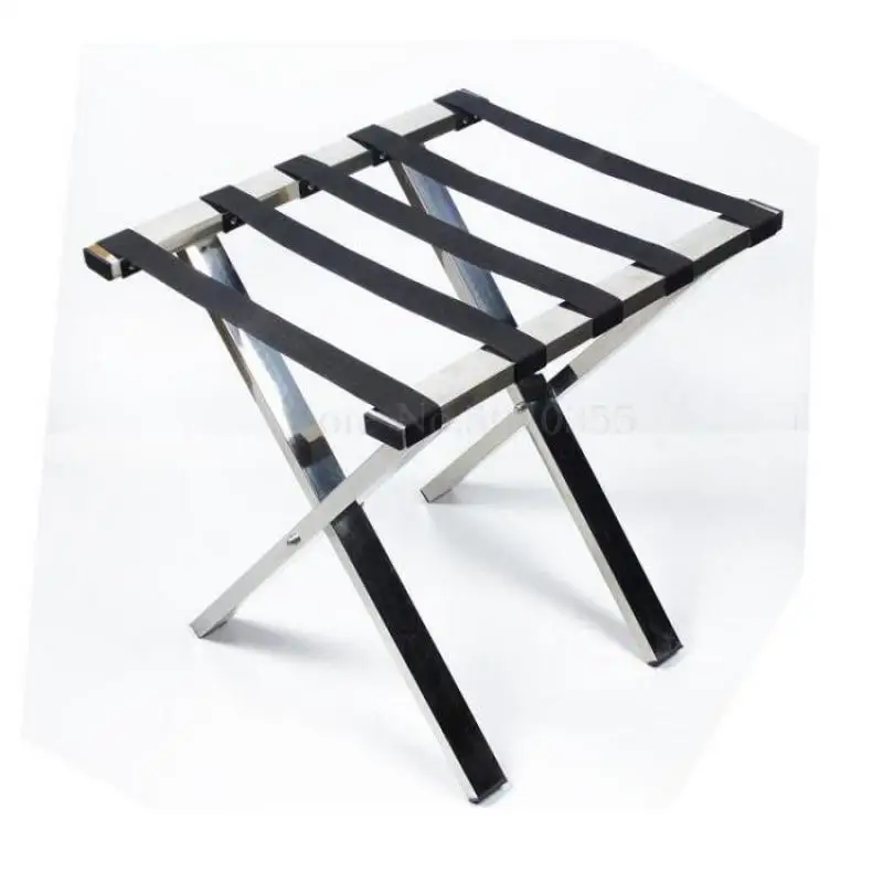 Hotel luggage rack stainless steel rack hotel room folding luggage clothing tray home office