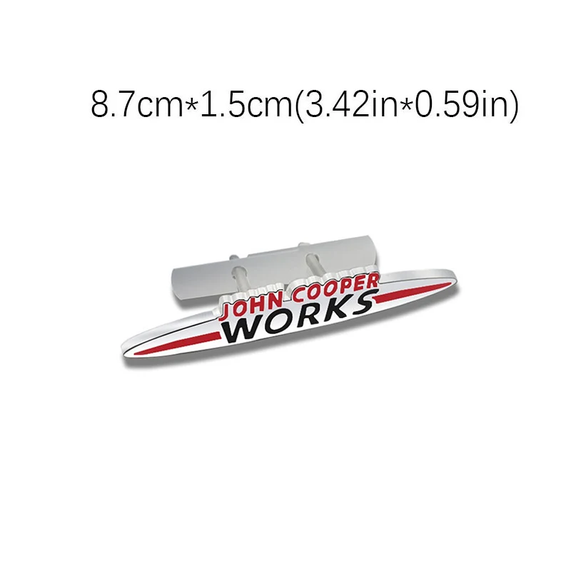 3d Metal Logo John Cooper Works Embelm Car Grill Badge Trunk Sticker For Mini R60 F56 R56 F54 F57 R70 JCW F60 F55 Accessories