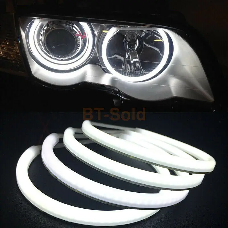 Multicolor Halo Ring Cotton LED Angel Eyes Lights (131mm, 4-Pack)