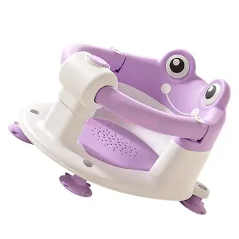 Sedia da bagno sicura per bambini Supporto ergonomico Base antiscivolo per neonati Sedile di supporto per sgabello da bagno con funzione ad asciugatura rapida
