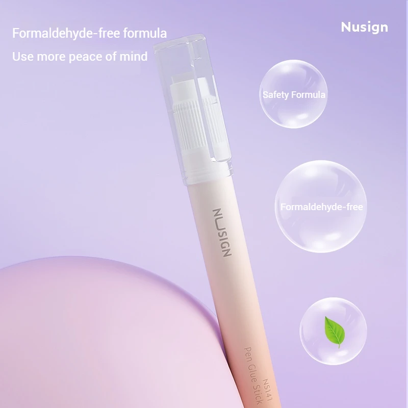 NUSIGN 트렌디한 트위스트형 글루 스틱 ? 세련된 펜 디자인, 투명한 스타일, 창의적인 요구 사항을 위한 3가지 생생한 색상