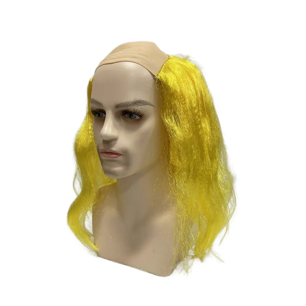 Funny Prom Party Wig Headdress Bald Wig Beard Quirky Beard Party Cosplay Props