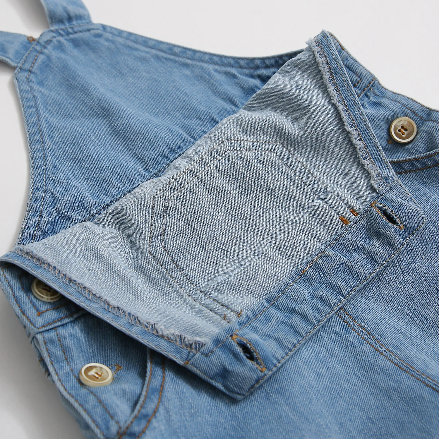 KIDSCOOL SPACE Baby Boy Jean Overalls,Toddler Summer Denim Shortall,Blue