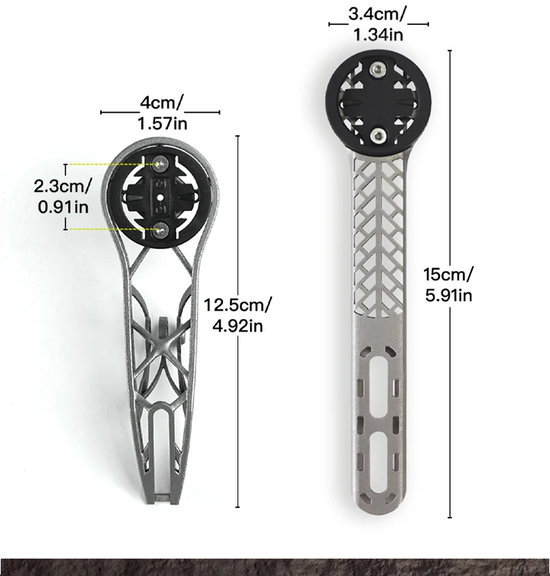 RRSKIT 3D-gedruckter Fahrradcomputer aus Titanlegierung, erweiterte Halterung, geeignet für Garmin Universalbasis mit Gopro-Lampenfassung – Detail 9
